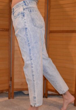 Vintage Jeans Denim 80s with Side Zip Adornment